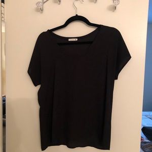 Black silky shirt